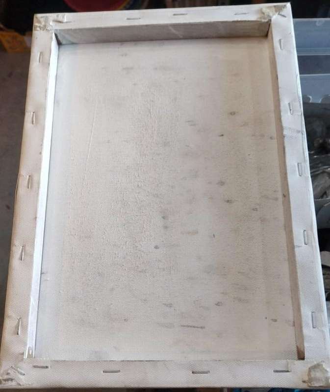 4 artist canvasses on wooden frames, various sizes
