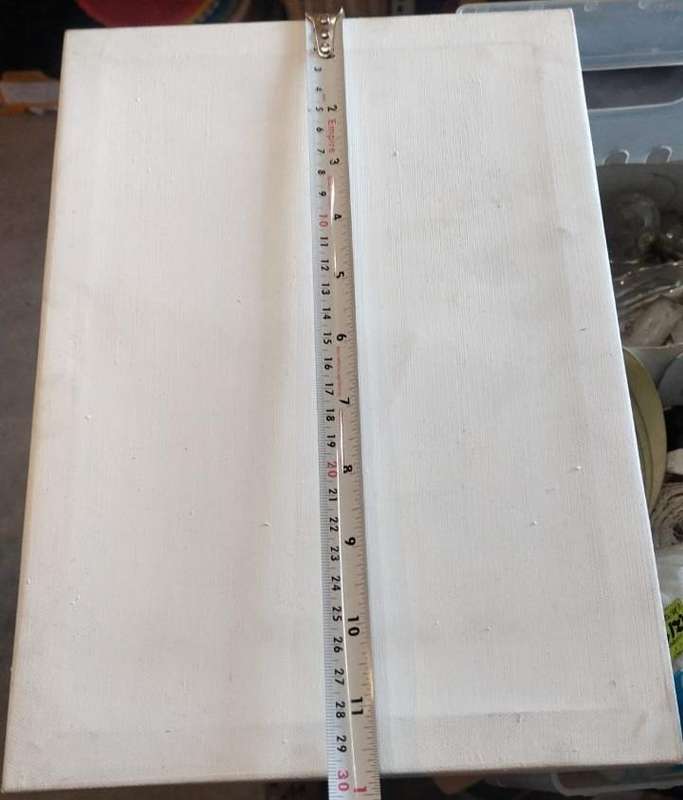 4 artist canvasses on wooden frames, various sizes