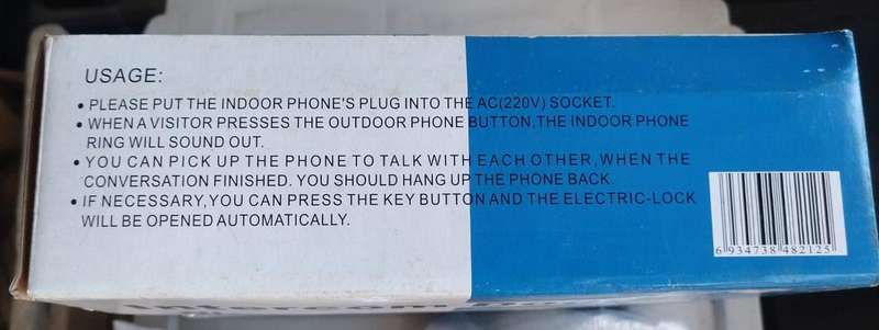 RL Intercom doorbell for driveway or front door