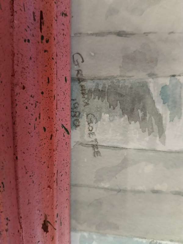 1 x painting with 2 fishing boats on sea