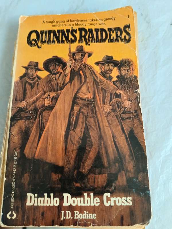 6 x western books in series Quinraiders by J D Bodine