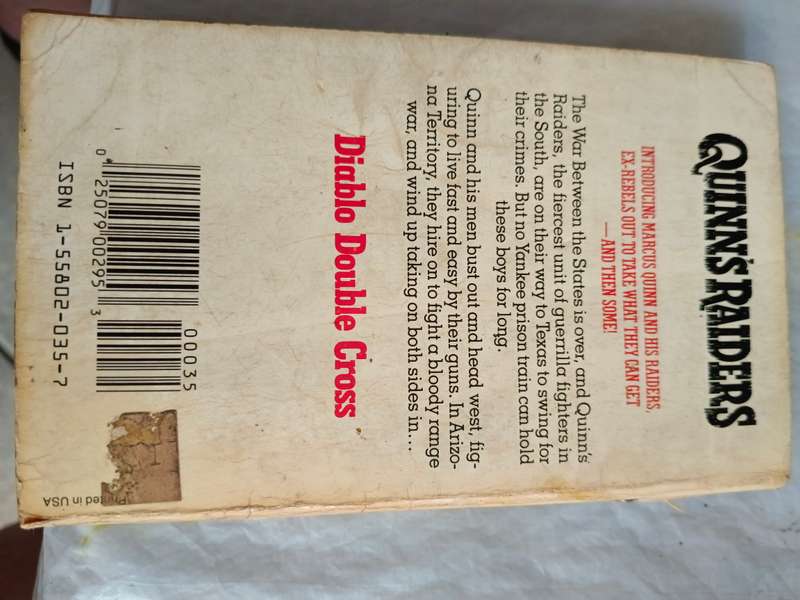6 x western books in series Quinraiders by J D Bodine