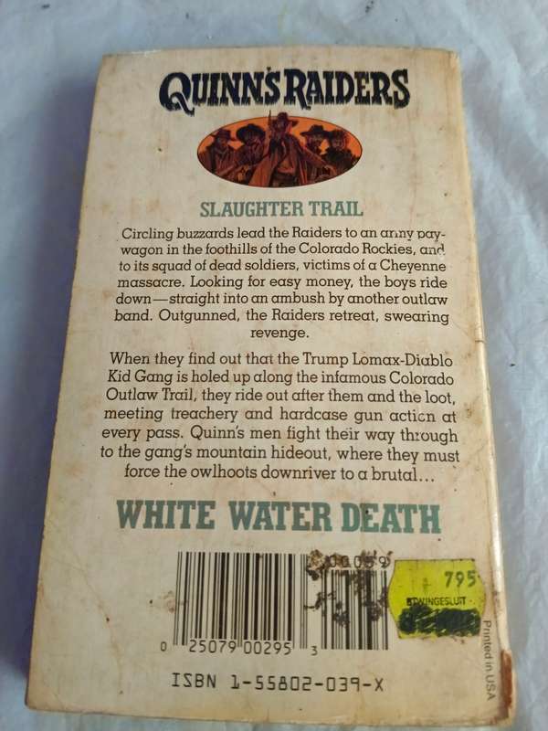 6 x western books in series Quinraiders by J D Bodine