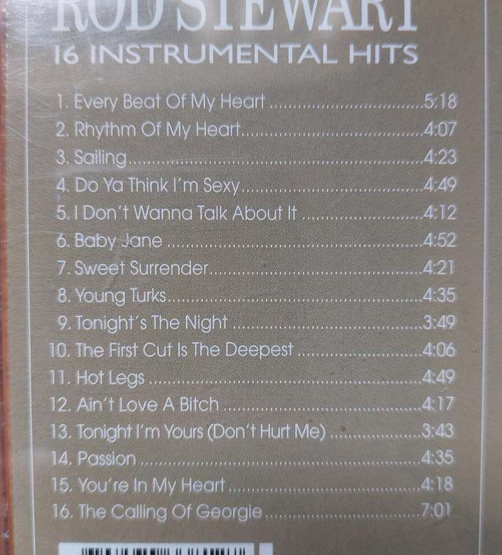 The Music of Rod Steward 16 Instrumental Hits CD