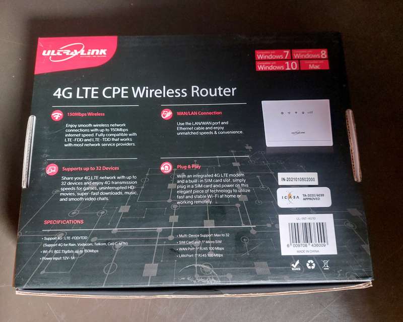 Ultra Link 4G LTE CPE Router