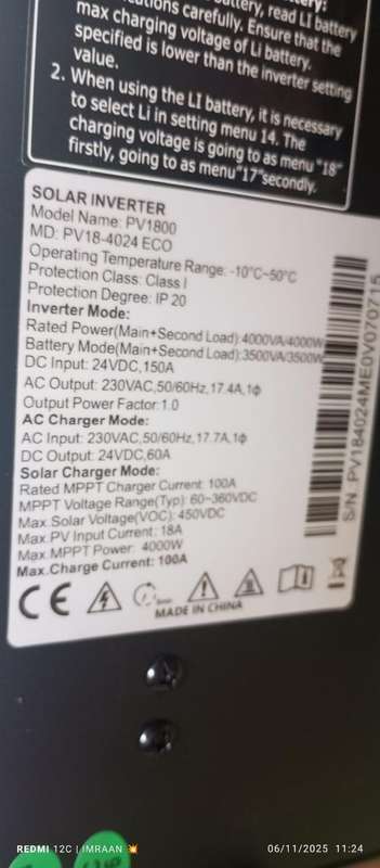 MUST Solar Hybrid Inverter 4000W-24V