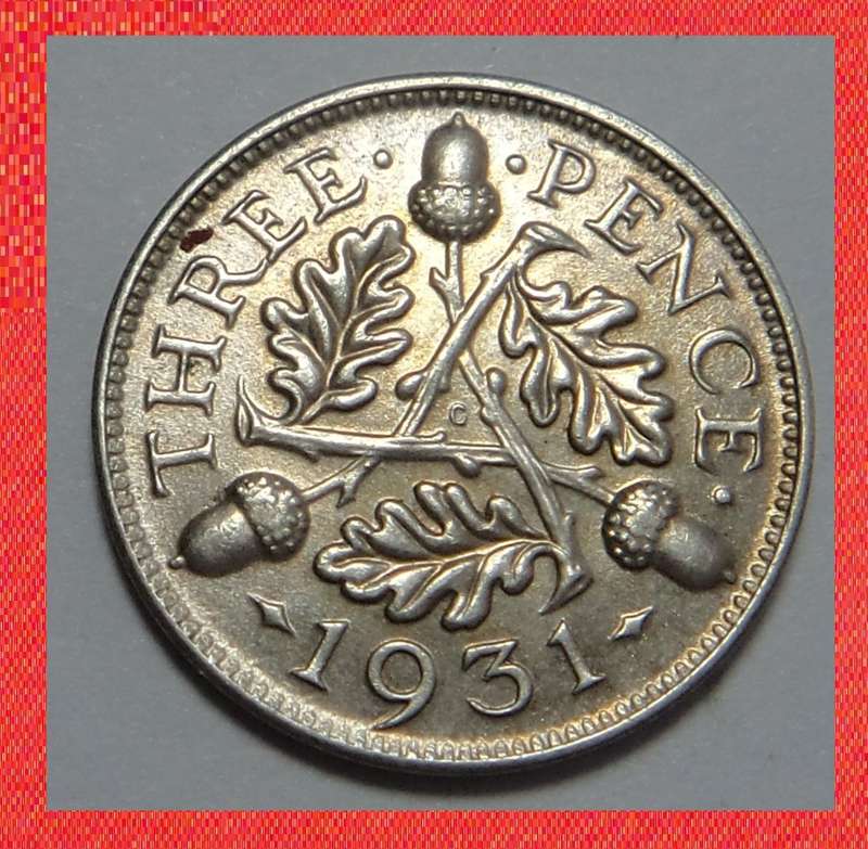 Crazy R1 Start! Great Britain 3-Pence 1931