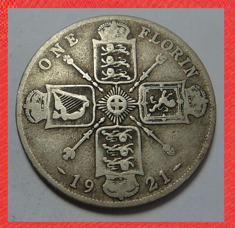 Crazy R1 Start! Great Britain Florin of 1921