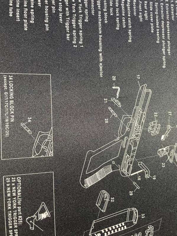 Gun cleaning Mat : Glock