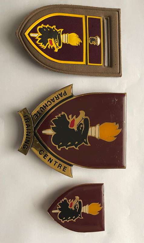 44 Parachute Battalion Parachute Training Centre Plaque & Shoulder Flashes
