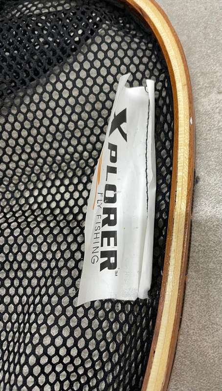 Flyfishing : Snowbee Fishing Bag plus Xplorer wooden net and box of flies. Great condition