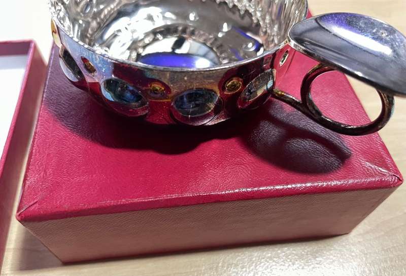 Wine Tasting Pewter cup - very trendy - in excellent condition