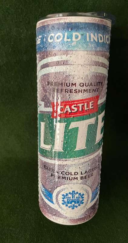 Castle Lite Hot n Cold Tumbler - it looks like a big can in your hand