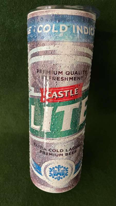 Castle Lite Hot n Cold Tumbler - it looks like a big can in your hand