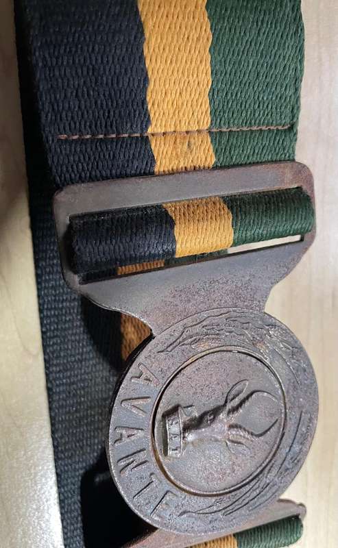 SADF Infantry Stable Belt : 5 SAI Avante (1st edition colors )
