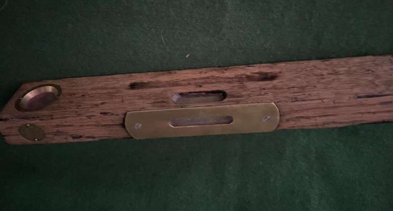 Antique Wooden Brass level - still works - in really good condition