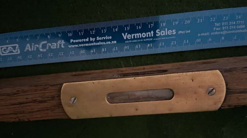 Antique Wooden Brass level - still works - in really good condition