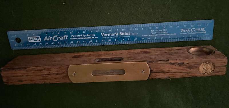 Antique Wooden Brass level - still works - in really good condition