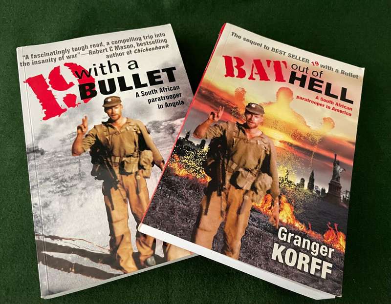 SADF Book : 19 with Bullet & Bat out of Hell  - both books by : Granger Korff - excellent condition