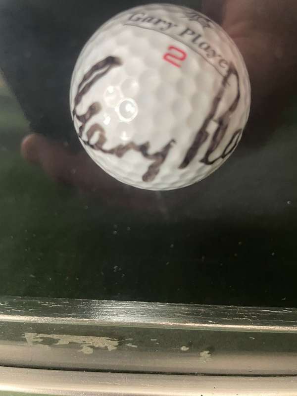 Signed Gary Player Golf Ball in Frame