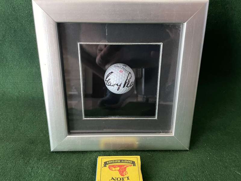 Signed Gary Player Golf Ball in Frame
