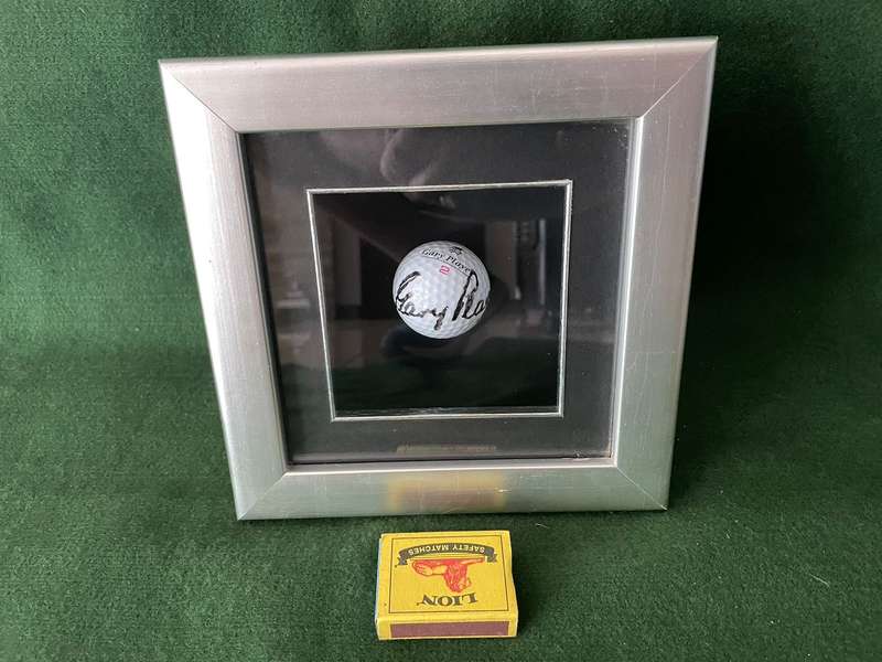 Signed Gary Player Golf Ball in Frame