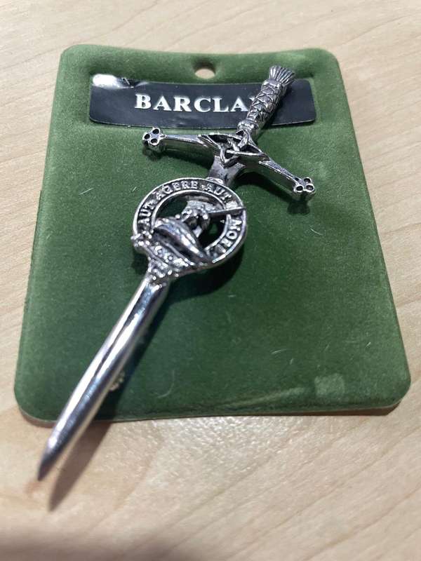 Kilt Pin for Barclay Clan - excellent condition
