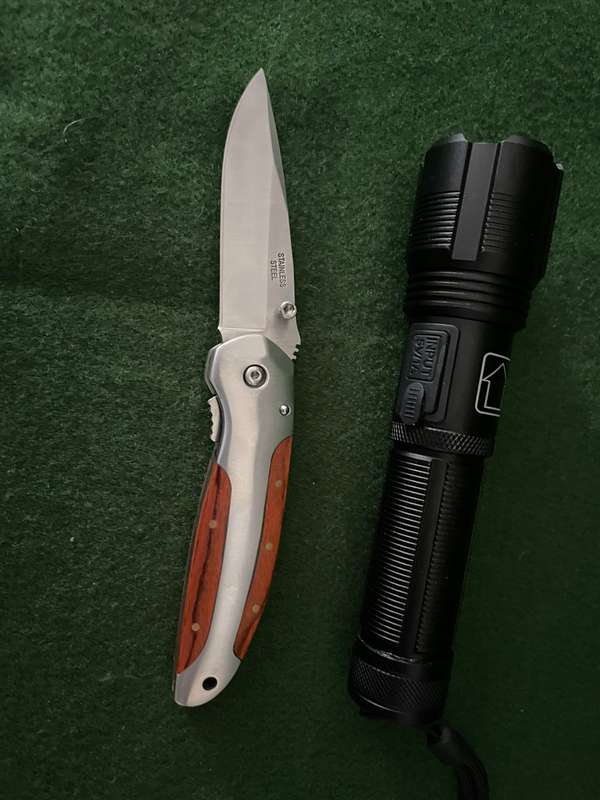 Knife & LED Torch Combo - both brand new