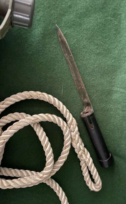 SADF Infantry : Job lot of items : bayonet / Water bottle / Toggle Rope and shoulder bag