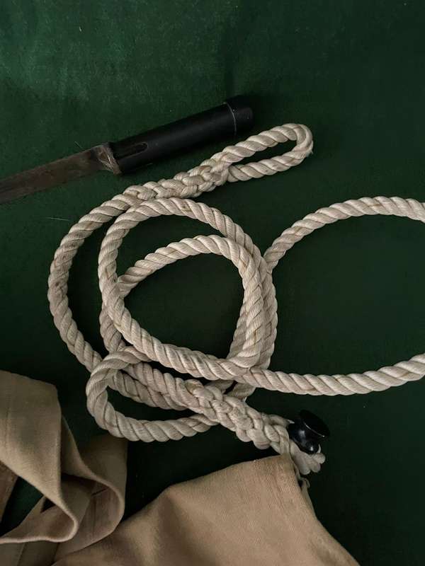 SADF Infantry : Job lot of items : bayonet / Water bottle / Toggle Rope and shoulder bag