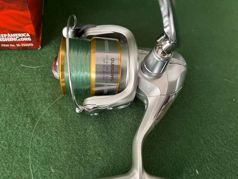 Bass reel : Shimano Sedona 2500FD - with backing and braid line - never been used