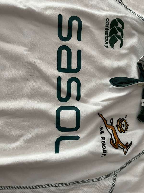 Springbok Supporters Jersey : 2013/ 2014 Supporters Rugby Jersey - signed by Pat Lambie - Size 3xl