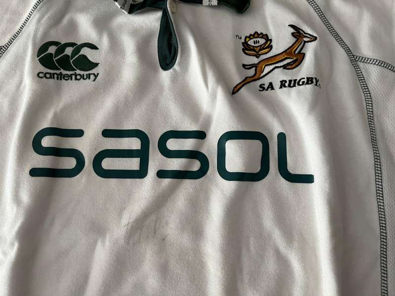 Springbok Supporters Jersey : 2013/ 2014 Supporters Rugby Jersey - signed by Pat Lambie - Size 3xl