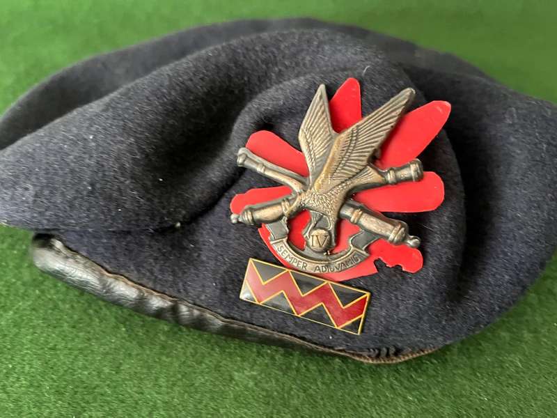 SADF : Artillery Beret - definitely 80"s era - great condition - with beret balkie