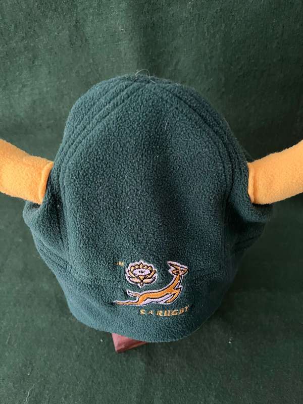 Springbok supporters hat / beanie has horns