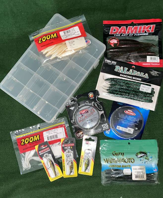 Bass Fishing Job lot : lots of items : lures / baits / fishing line and other