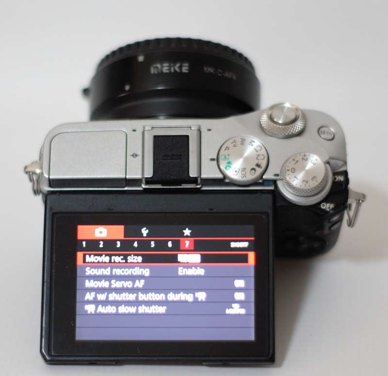Canon EOS M6 24.2MP WITH Meike MK-C-AF4 EF to M Autofocus Adapter , CHARGER