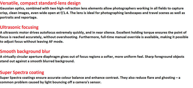 CANON EF 50mm f/1.4 USM