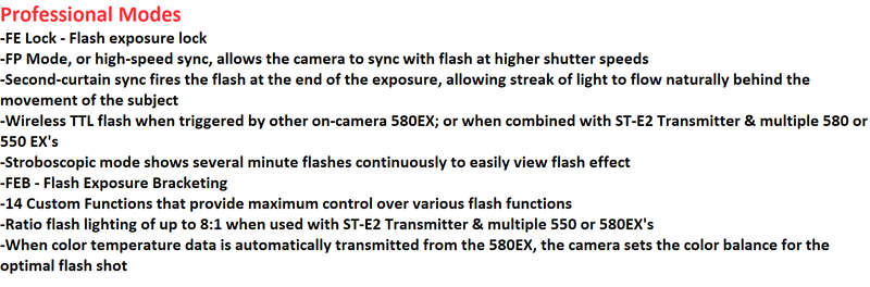 Canon Speedlite 580EX II Flash for Canon EOS Digital SLR Cameras