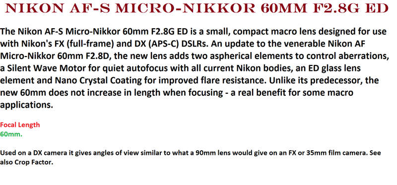 Nikon AF-S Micro-Nikkor 60mm F2.8G ED