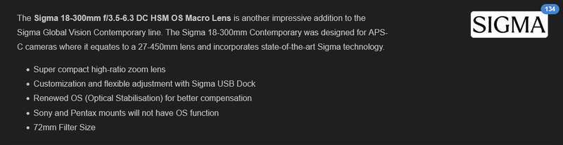 Sigma 18-300mm f/3.5-6.3 DC Macro OS HSM Contemporary Lens for Canon EF