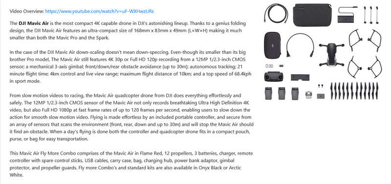 DJI - Mavic Air Fly More Combo Quadcopter with Remote Controller