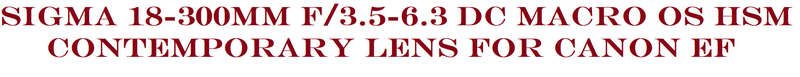 Sigma 18-300mm f/3.5-6.3 DC Macro OS HSM Contemporary Lens for Canon EF