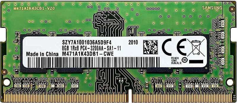 Samsung 8GB 1Rx8 PC4-3200AA-SA1-11 RAM DDR4 3200mhz Laptop RAM