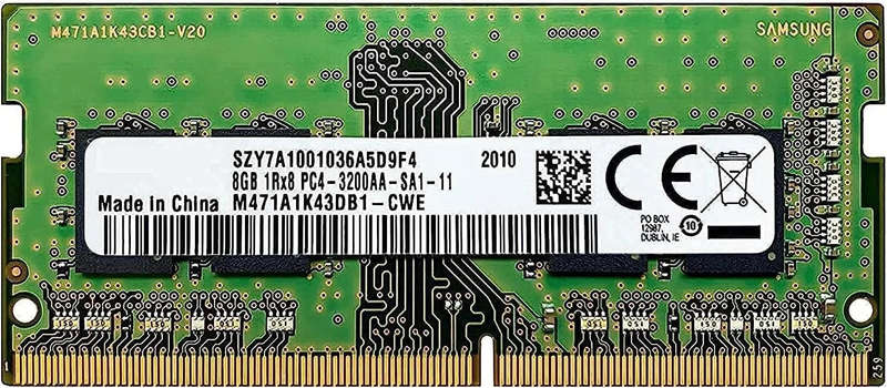 Samsung 8GB 1Rx8 PC4-3200AA-SA1-11 RAM DDR4 3200mhz Laptop RAM