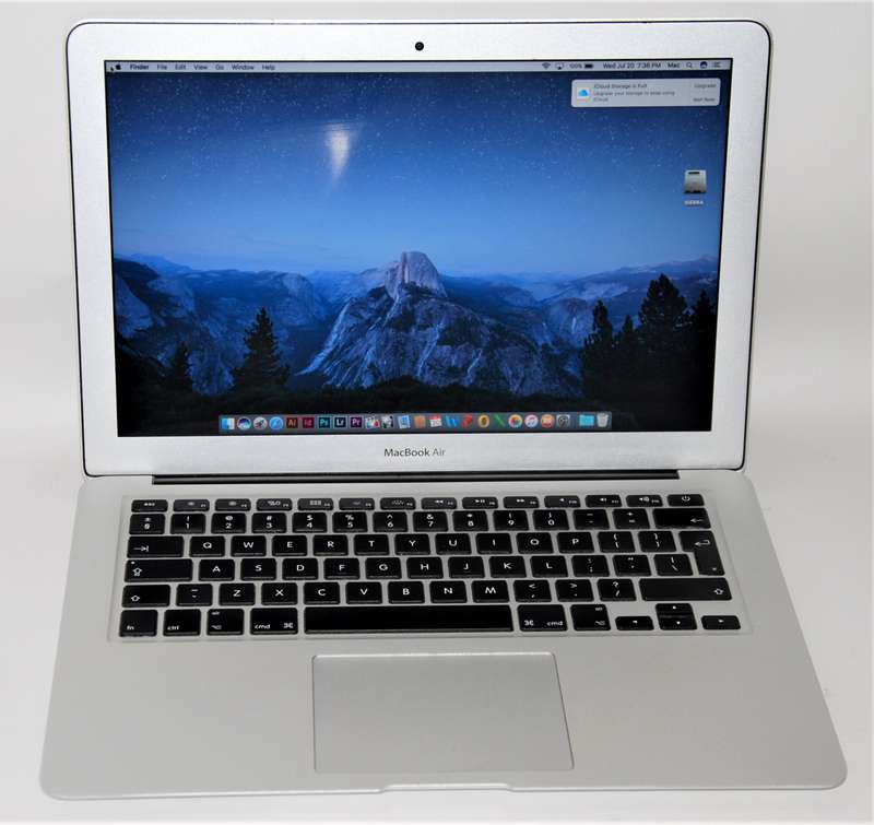 MACBOOK AIR ,CORE I5-4260U,1.40GHz,4GB RAM ,256GB SSD WITH MICROSOFT OFFICE , FINAL CUT PRO , ADOBE