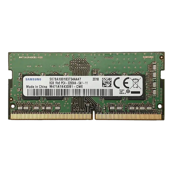 Samsung 8GB 1Rx8 PC4-3200AA-SA1-11 RAM DDR4 3200mhz Laptop RAM