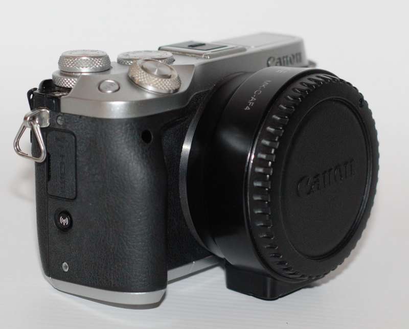 Canon EOS M6 24.2MP WITH Meike MK-C-AF4 EF to M Autofocus Adapter , CHARGER