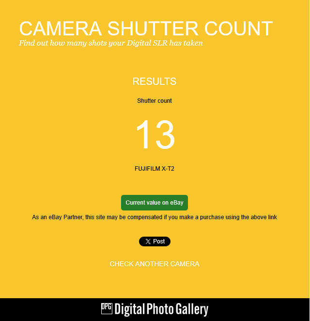 FUJIFILM X-T2 Mirrorless Digital Camera Body , Very Low Shutter Count , 13 on The Clock