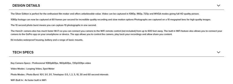GoPro HERO 3+ Silver Edition